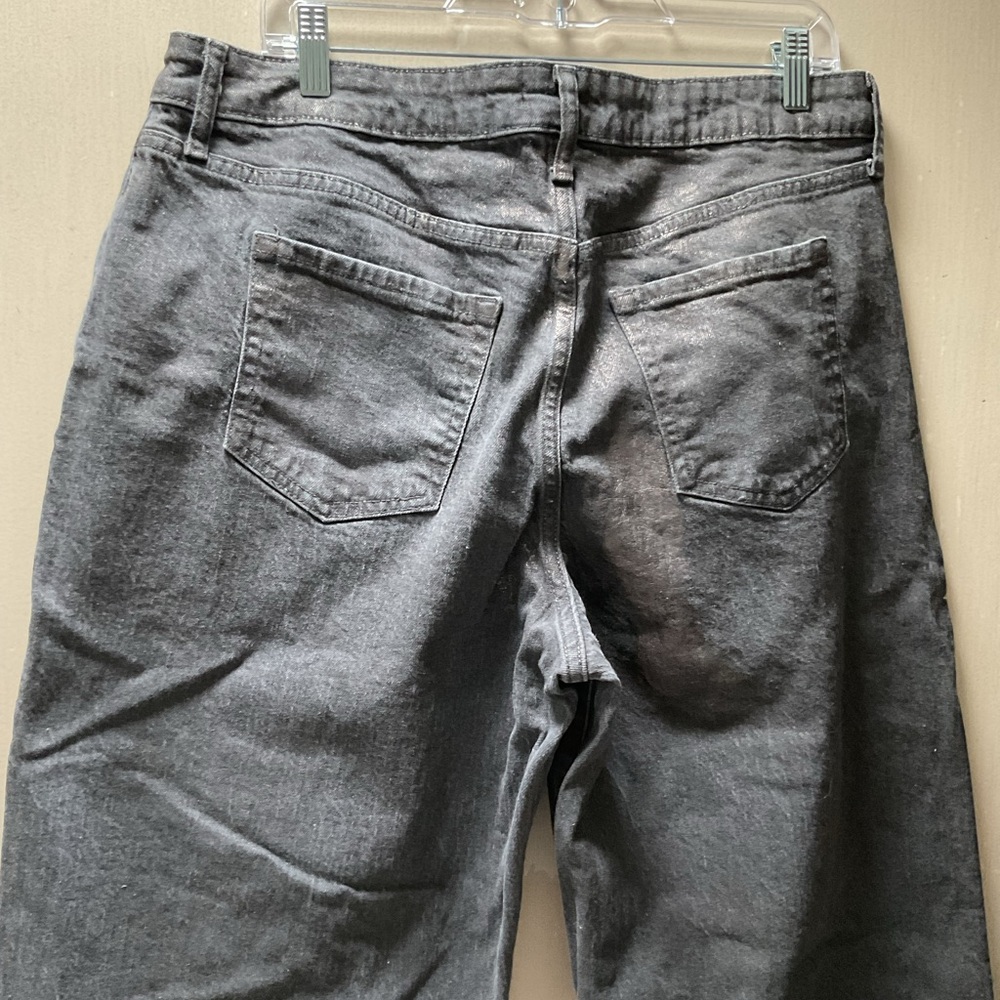 Wild Fable Distressed Straight Jeans in Black Size 14R - Picture 4 of 6